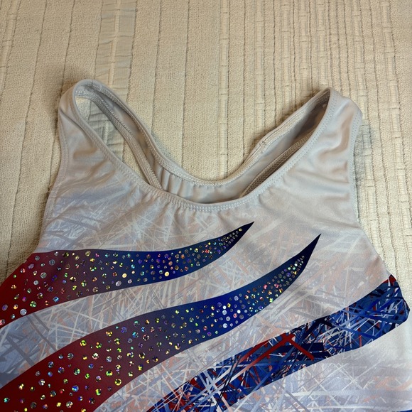 GK Elite SIMONE BILES " Wild Patriot" Gymnastics Leotard AM Adult Medium - Picture 5 of 13